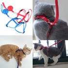 Cat Puppy Adjustable Harness Collar Nylon Leash Lead Safety Walking Rope