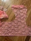 Huge Lot Vintage Lace Trim Scraps Sewing Pieces Victorian Fabric Pink One Pound 