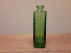 Vintage  Wheaton Mini Green Glass Poison Bottle Coffin Skull Crossbones Rip