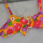 Vintage Girls 1960s Flower Power Swim Suit Bikini 6 Bright Floral  flaws 