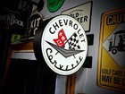 Chevrolet Corvette 13     Pub Style Dual Side Light Up Led Sign Mancave Garage Pub