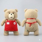 Ted Movie Teddy Bear Plush Toy Red Apron Style Soft Stuffed Animal Doll Gift