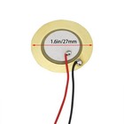 Ruiwaer 12pcs 27mm Piezo Disc Element Sensor With Wire  Piezoelectric Pickup   
