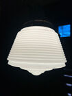 Reclaimed Mid Century Milk Glass Swag Light  New Electric   Socket  Free S h