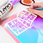 Wrapxpert Holographic Permanent Vinyl 12  X8ft Iridescent 12 x8ft  Opal White