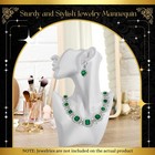 Jewelry Bust Display Stand - White Resin Mannequin Earring Stand For Selling    