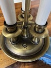 Vintage Mid Century Bouillotte Style 3 Way Brass Lamp