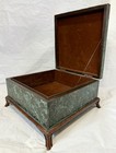 Maitland-smith Verdigris Copper Box On Bamboo Stand 18    Designer Decor