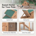 80  Chicken Coop W  Run Cage   Nesting Box Outdoor Wooden Hen House For Backyard