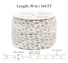 164ft White Plastic Chain Links Crowd Control Barrier Lightweight Decor Line