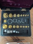 Vintage Ohaus Brass Pharmacy   Apothecary Weight Set In Original Box 