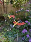 Vtg 1950 Folk Art Wooden Whirligig Rare Road Runner Cartoon Yard Art Head Bobs