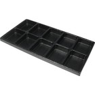 5 Black Plastic 10 Compartment Jewelry Tray Inserts