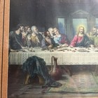 Vintage Catholic Christianity Jesus Disciples Last Supper Framed Art 8x10