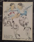 Joe Dimaggio Ted Williams Signed  Amore Print Jsa Red Sox Yankees Baseball 