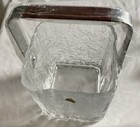 Vtg 3pc Hoya Glacier Ice Glass Ice Bucket W rack   Tongs mid-century Modern nos 