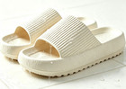 Unisex Platform Slippers Off-white Comfortable Loungewear Usw6   M4 Eu36
