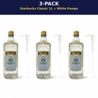Starbucks Classic Syrup 3 Pack 1l Bottles With White Pumps 33 8 Fl Oz
