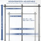 Room Divider No Drilling Curtain Tension Rods Wall For Separation 4-10ft h 