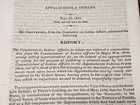 1842 Committee Indian Affairs Payment To Appalachicola Indians Seminole Florida