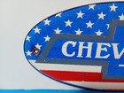 Vintage Chevrolet Motor Cars Logo 1960s Porcelain Enamel Sign 7    X 3    Inch