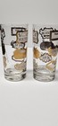 Mcm Cocktail Glasses Liquor Names Scotch Rye Bourbon Black Gold 5-1 2 