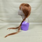 Anogol Long Brown Braided Costume Wig
