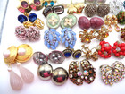 55 Pair Lot Of Vintage Signed   Unsigned Estate Clip On   Screw Back Earrings