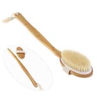 Premium Natural Bristle Wooden Bath Shower Body Back Dry Skin Brush Spa Scrubber