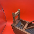 Vintage  Child s Toy Wood And Metal Wringer Wash Tub Washee Washee 