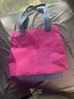 Nike Just Do It Gym Tote Bag Blue Pink Zip Shoulder Travel Workout Carryall