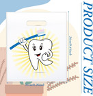 300 Pcs Tooth Merchandise Bags With Handles Plastic Dental Bags For Patients Den