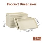 16pcs Velvet Jewelry Organizer Tray Wooden Jewelry Drawer Organizer Beige