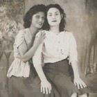 Vintage Photo 1940s Affectionate Pose Bobby Soxers Lesbian Interest Studio Love