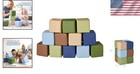 Softzone Patchwork Toddler Blocks - Earthtone  12-piece Set