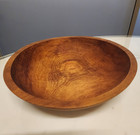 Vintage Munising Wooden Dough Bowl Primitive Carved Wood 11  Early 1900 s
