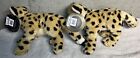 Fao Schwarz Realistic Cheetah Leopard Cub Plush 11    Stuffed Animal Lot Of 2 Nwt