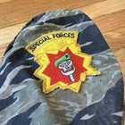 Vtg Vietnam Tiger Stripe Camo Boonie Hat Special Forces Green Beret Cap Date  