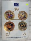 Vintage 2 Tier Wall Mounted Decorative Golden Metal Plate Display Holder Rack