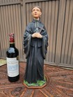 Antique Chalk Statue Of Saint Gemma Galgani Rare Religious Art