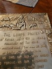 Vintage Brass Plaque The Lords Prayer 8  X 11  Without Backing