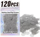 120 Pcs Pipe Screens Stainless Steel Screen Filter For Pipe 3 4 Mesh Pipe Filter