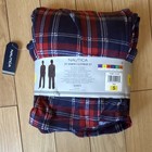 Nautica Women s Silky Stretch Fleece Plaid Pajama Set Red Navy White Size S