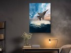 F-15 Eagle Wall Art Canvas Poster Fighter Aircraft Clouds Decorative Print