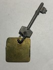 Vintage Hotel Motel Room Key Brass Fob   Skeleton Key  91 Very Old       