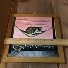 Vtg Lowell Herrero Tile Trivet Cat Squirrel Hammock Framed Wall Art Vandor 1989