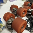 Vtg Roller Derby Skates Replacement Parts Lot - 2 Trucks 4 Urethane Wheels 28
