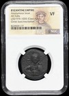Ngc Vf  Byzantine Empire 975-1035 Ad Jesus Christ Follis Class A2 A3 Rare Coin