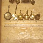 Vintage Brass Dollhouse Miniatures Lot Of 10 Made In Holland Kitchen Cookware