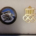 Berlin 1936 Xi Olympiade   Garmisch Winter Games Pinbacks Lot Of 2 Rings